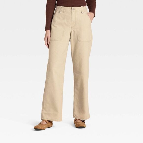 Universal Thread Pants - Universal Thread - Women's Mid-Rise Straight Leg Cargo Pants - Univer Tan